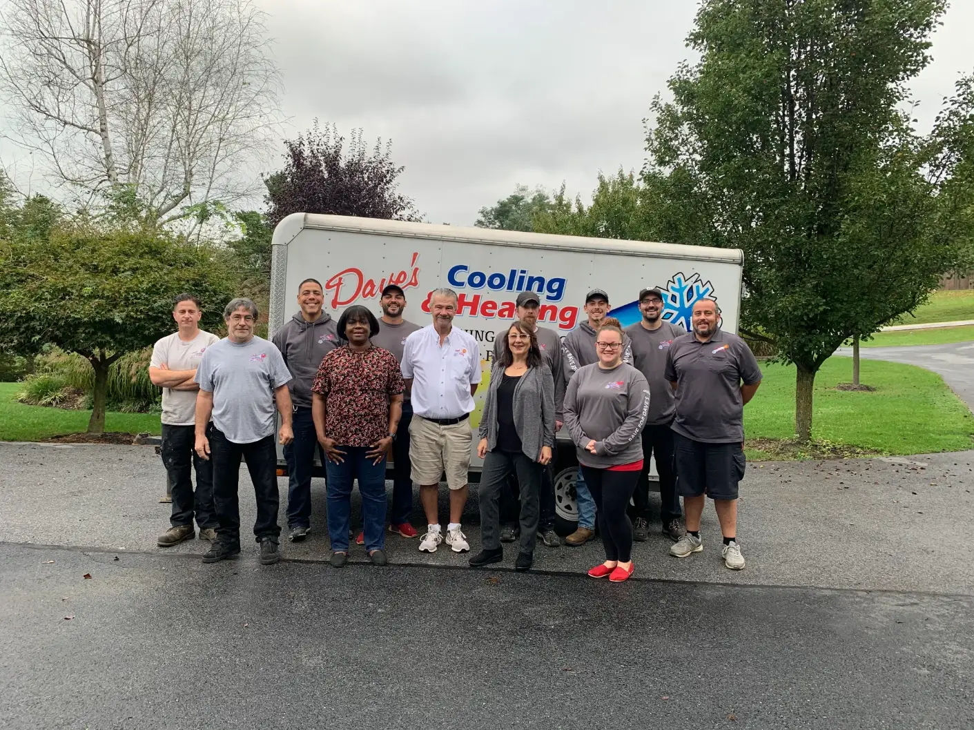A picture of the Dave's Cooling and Heating HVAC Company Team in Frederick MD 